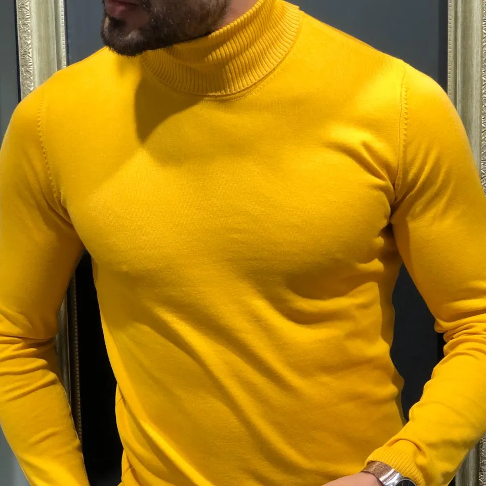 Classic Slim Fit Knit Turtleneck Sweater