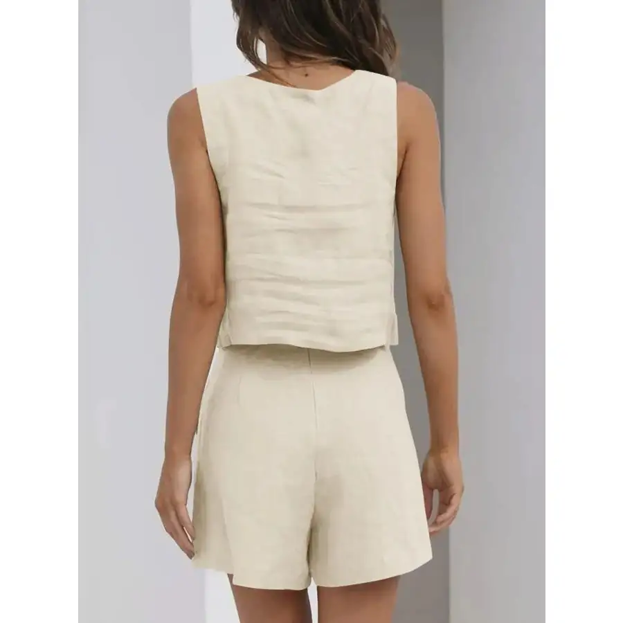 Square Neck Tank and Shorts Set