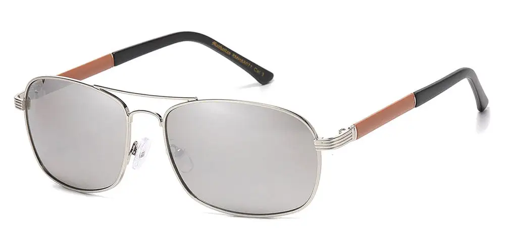 Men's Mirrored Fashion Oval Sunglasses