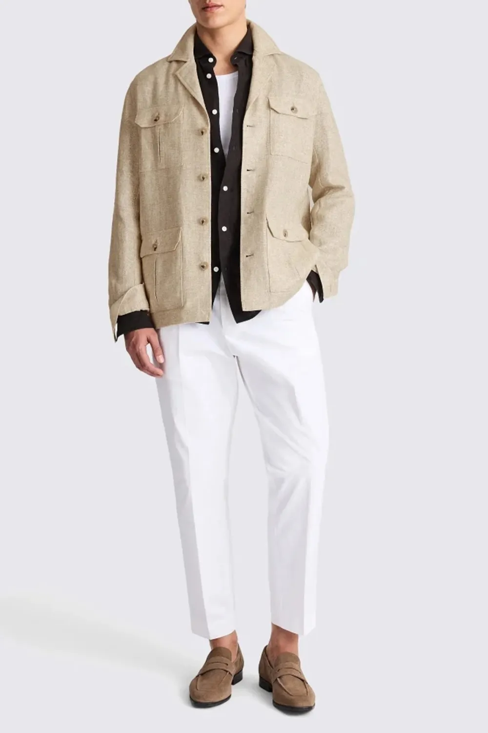 Soft And Stylish Brown Men's Shirt Jacket