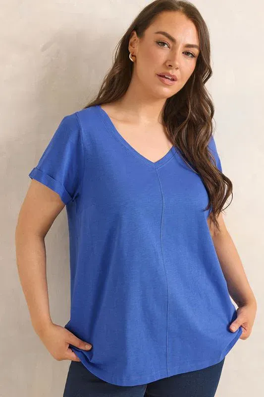 Cobalt Blue Cotton T-Shirt