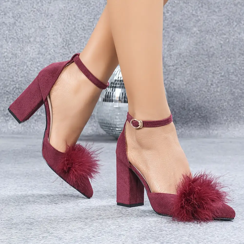 Soft Lined Block Heel Shoes