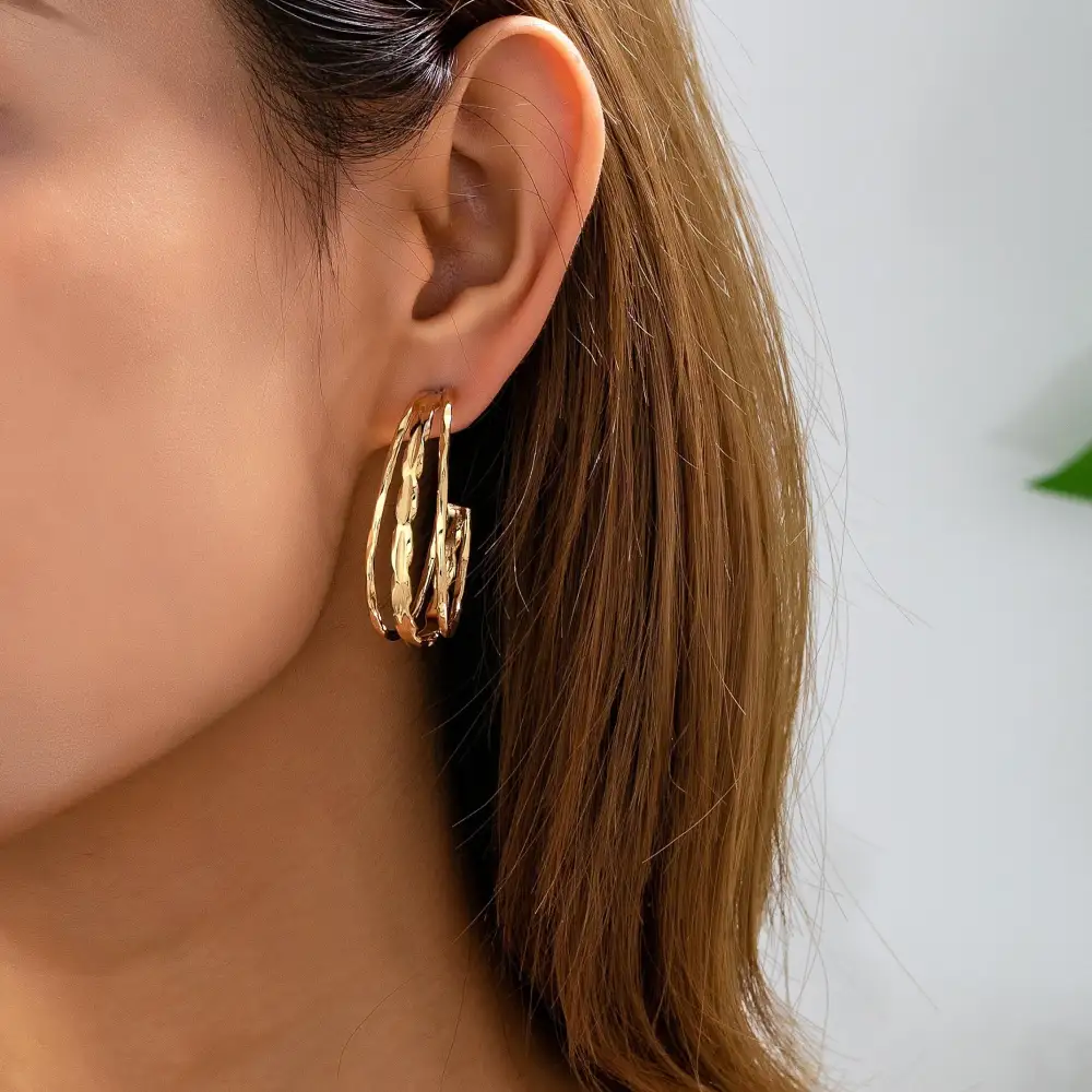 Tone Triple Layer Hoop arrings