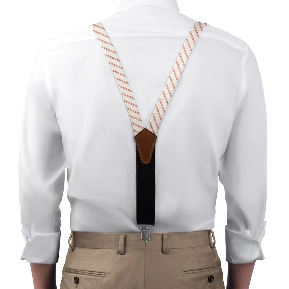 Baseball Stripe Pattern Suspenders