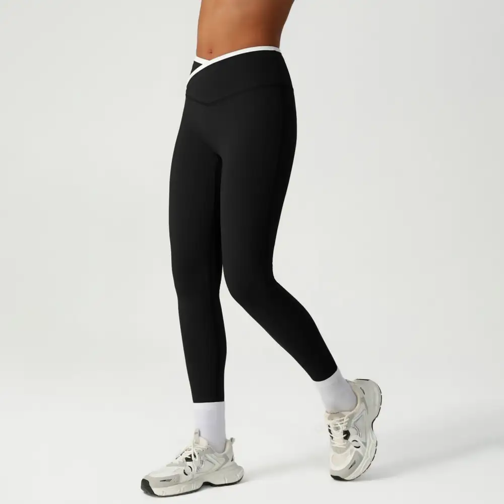 Contoured Cross Waist Leggings