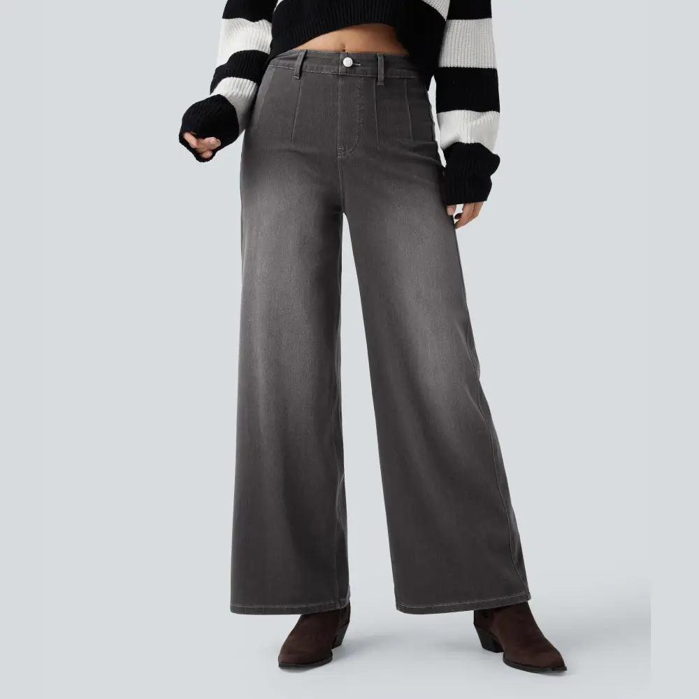 ⏰ TODAY ONLY - High Waisted Tummy Control Wide Leg Jeans