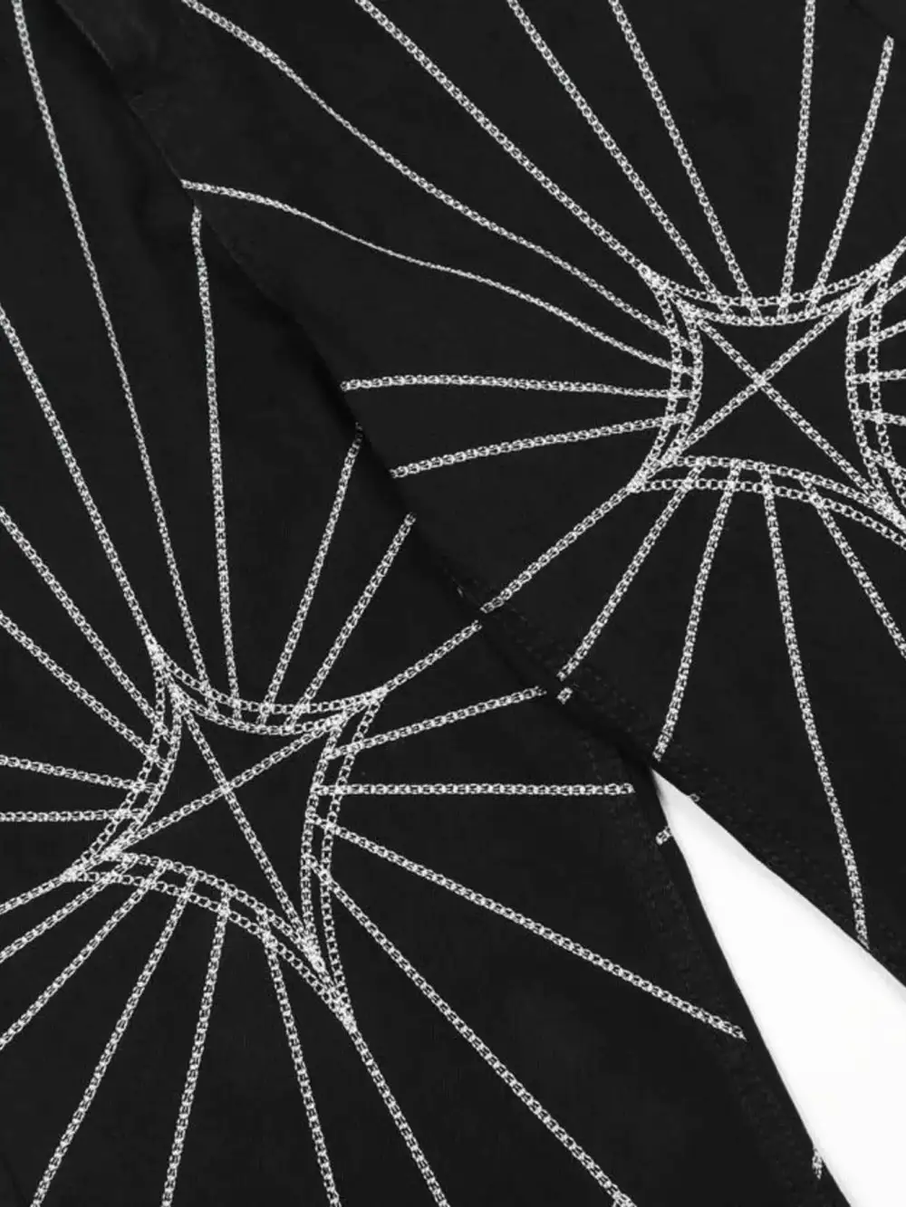 Spider Web Embroidered Flared Jeans