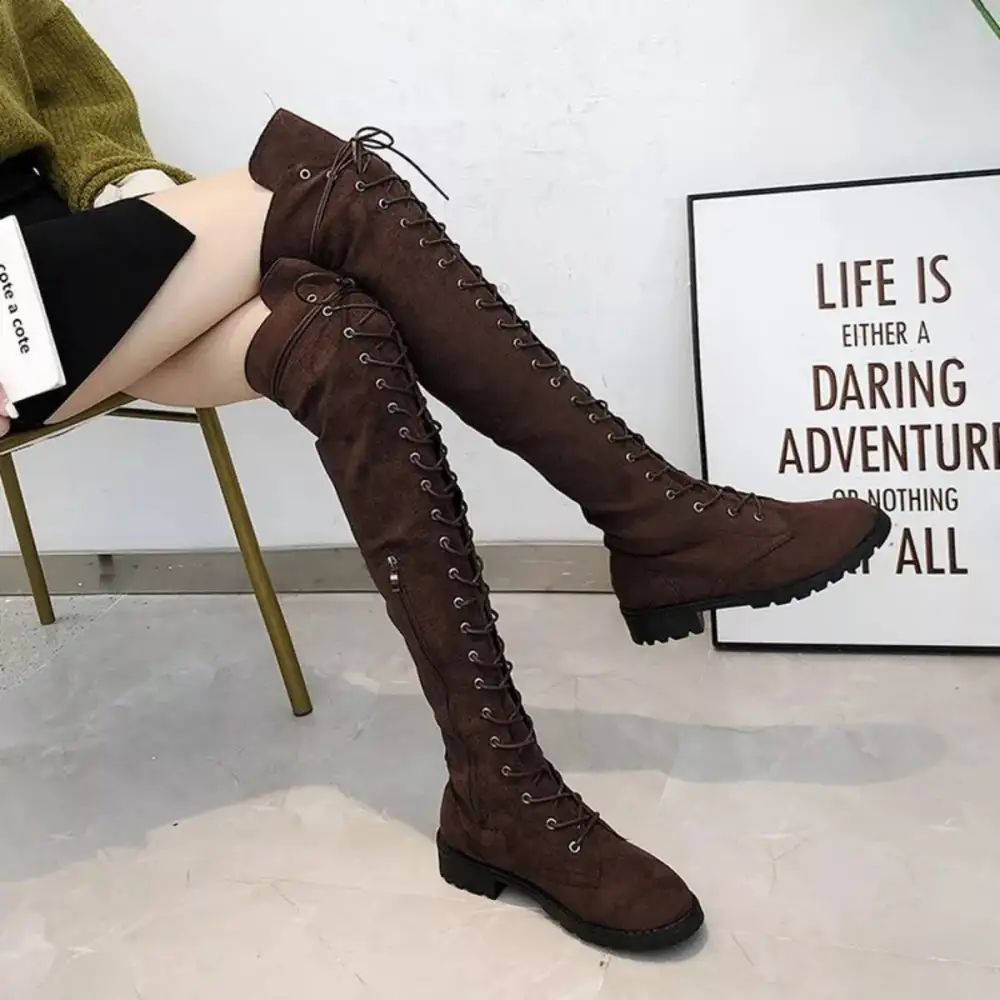 Lace Up Over the Knee Boots