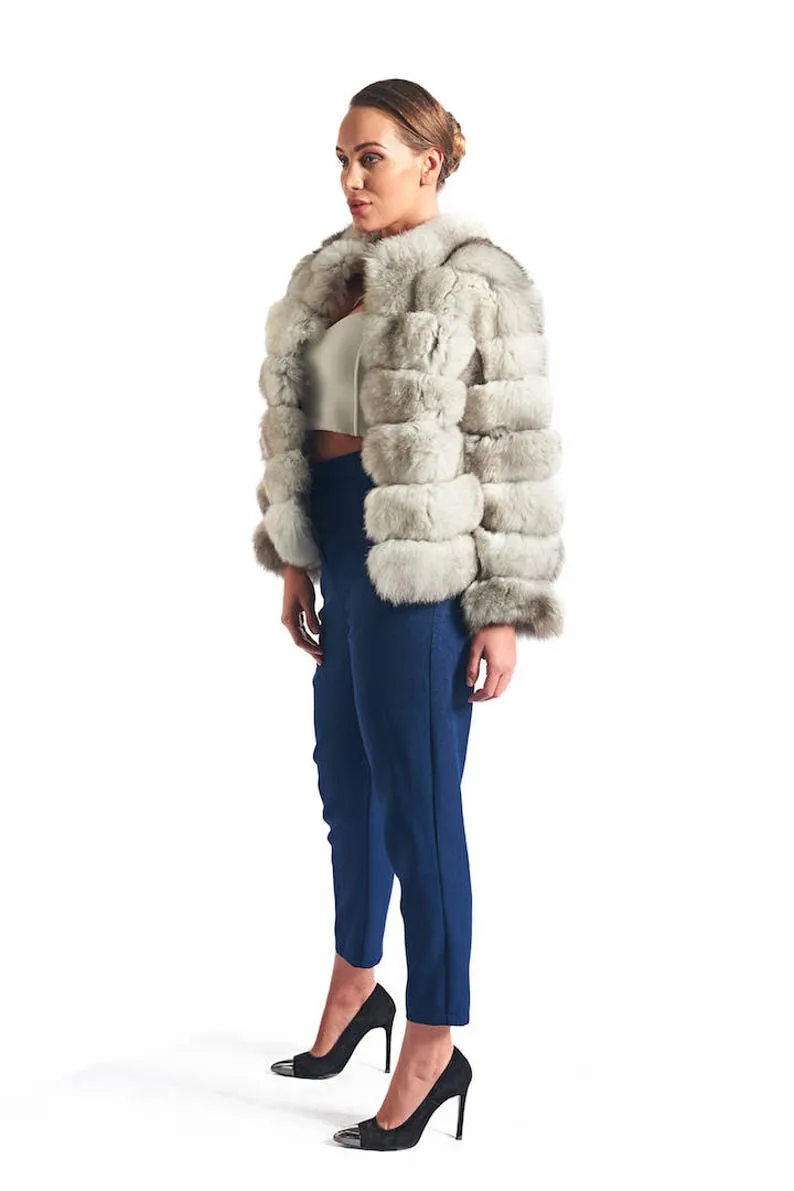Blue Fox Fur Coat Women’s