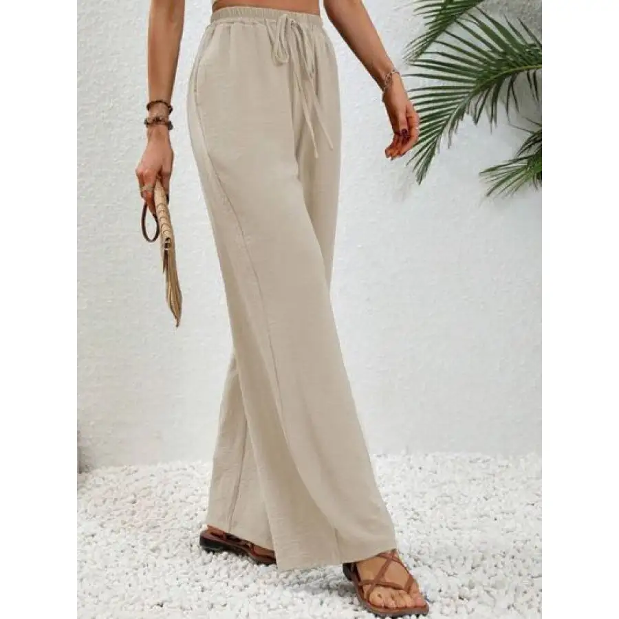 Easy Wide Leg Drawstring Pants
