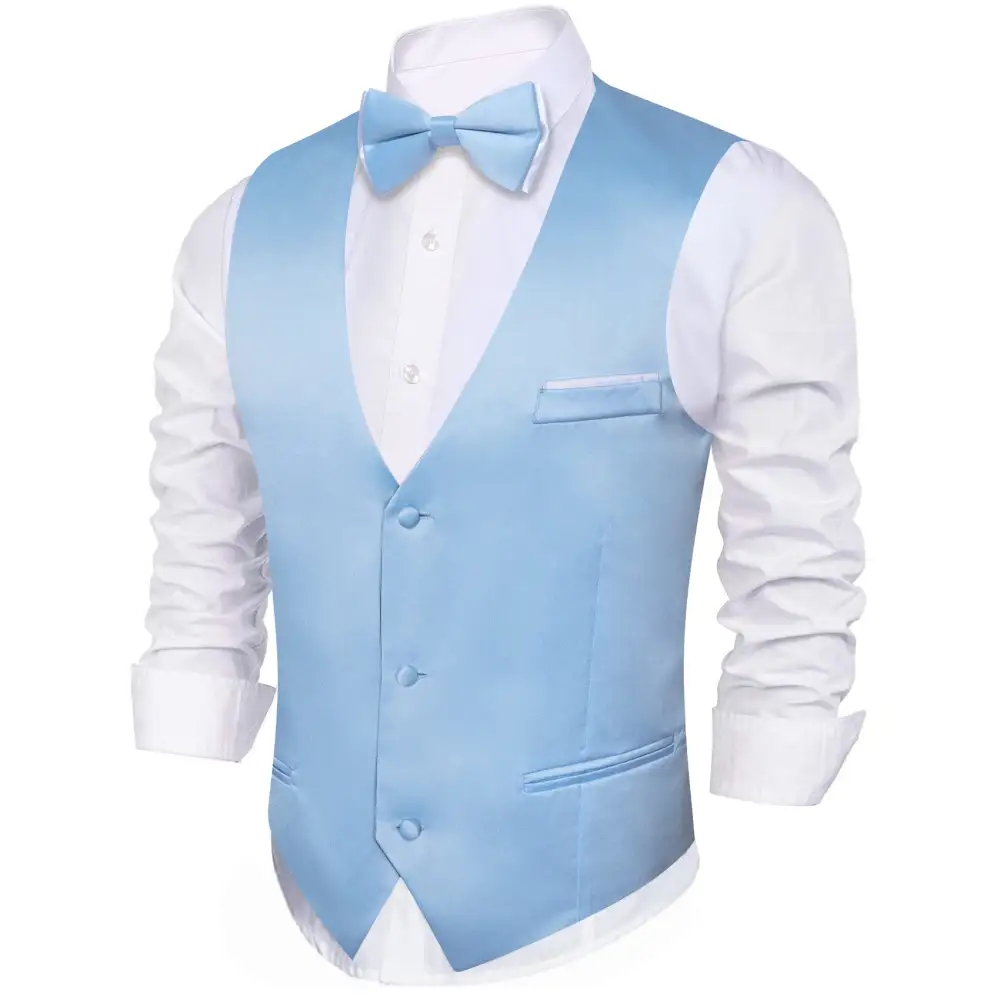 Solid Dress Vest Set