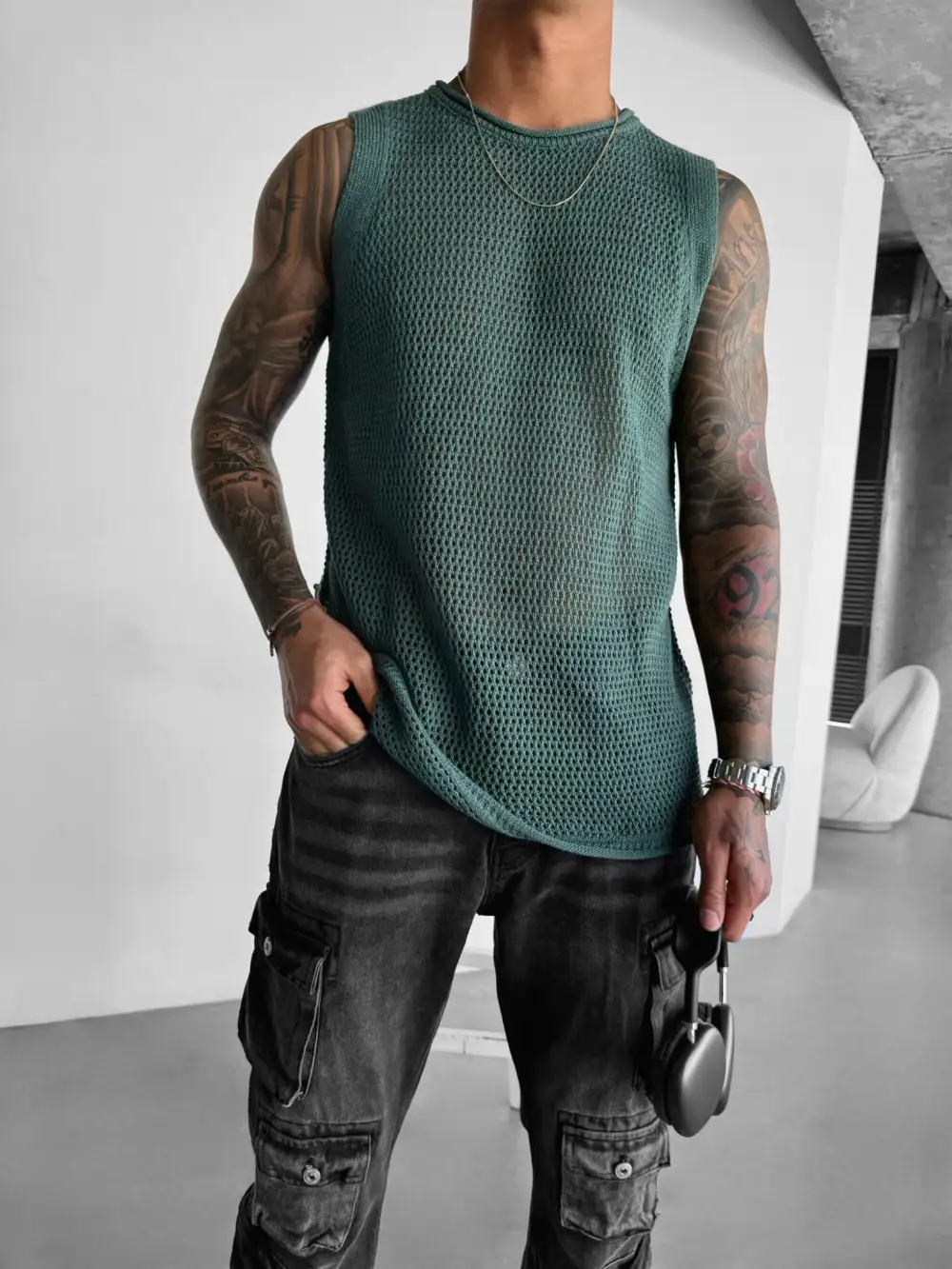Modern Relaxed Textured Tank Top