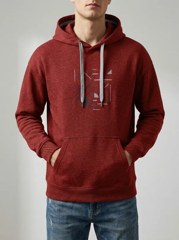 Classic Geometric Minimalist Silhouette Men's Hoodie