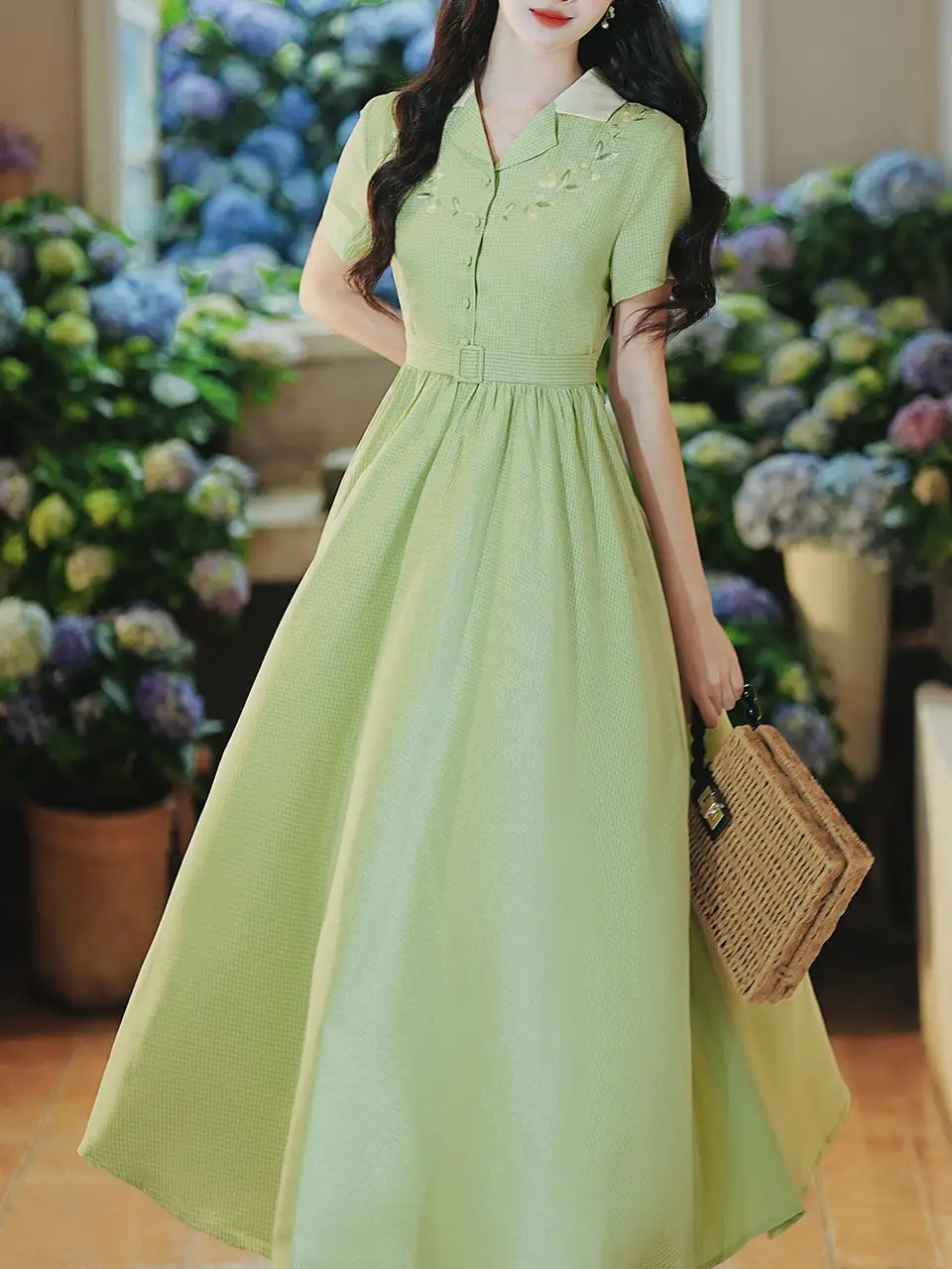 E L E Shirt Maxi Dress
