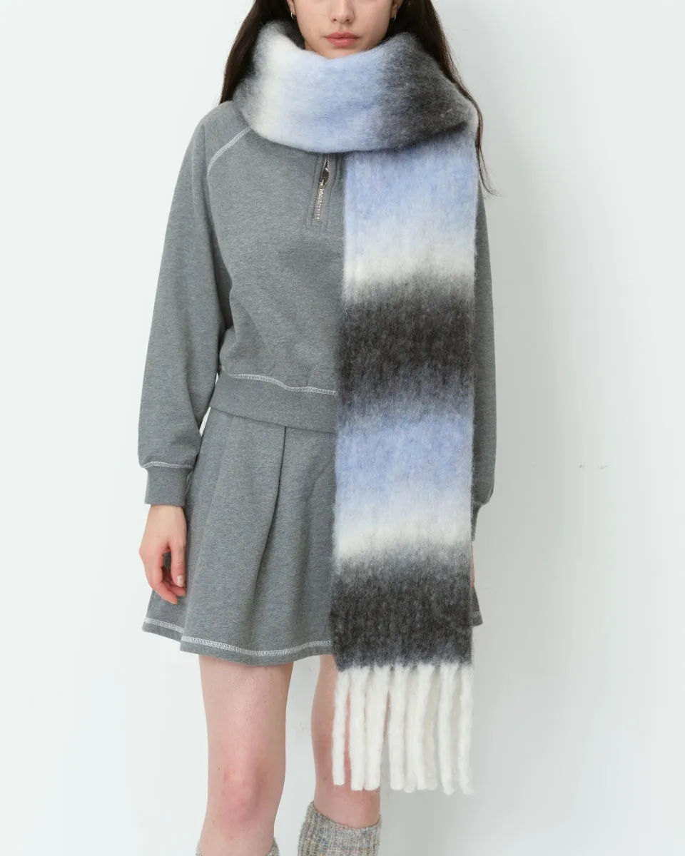 Soft Gradient Wool Blend Scarf