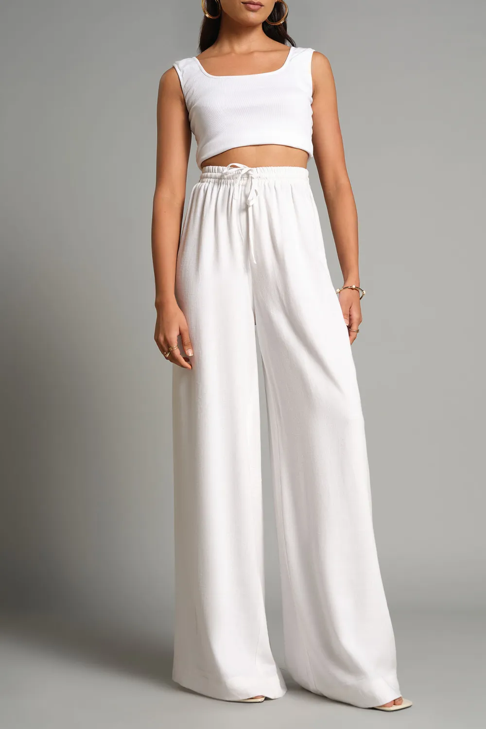Casual Style Wide-Leg Pants