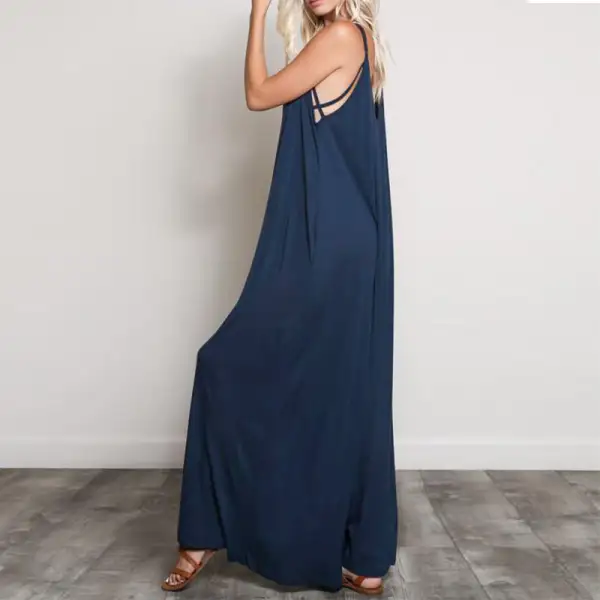 Flowy Wide-Leg Chic Minimalist Jumpsuit