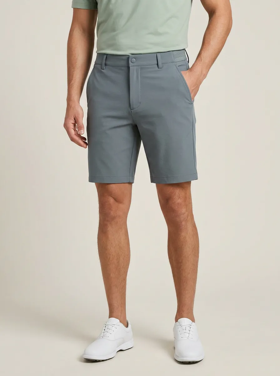 Streamlined Men's Golf Lover Solid Printed Shorts Course Ready Design