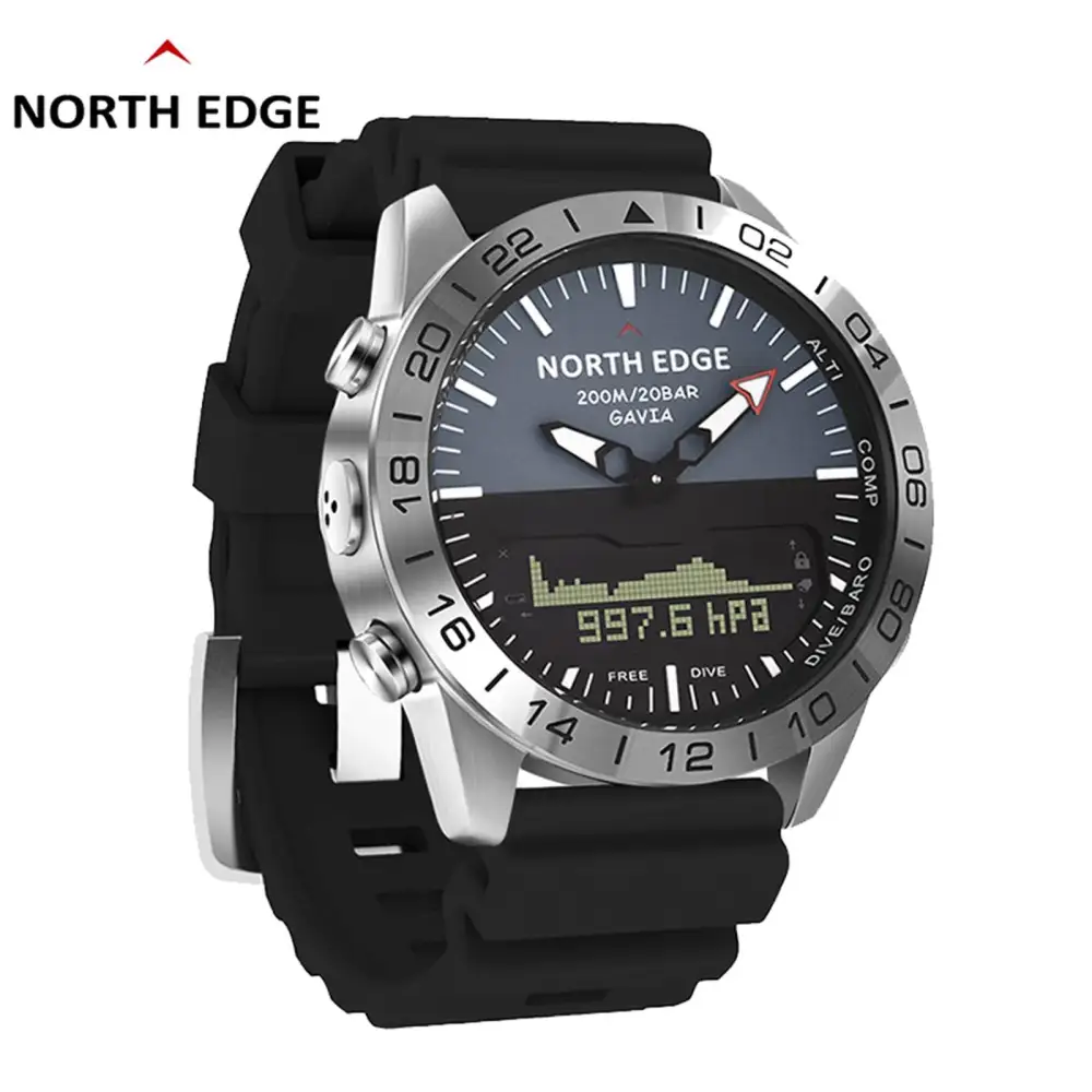North Edge Affordable Hybrid Men’s Steel Dive Watch GAVIA