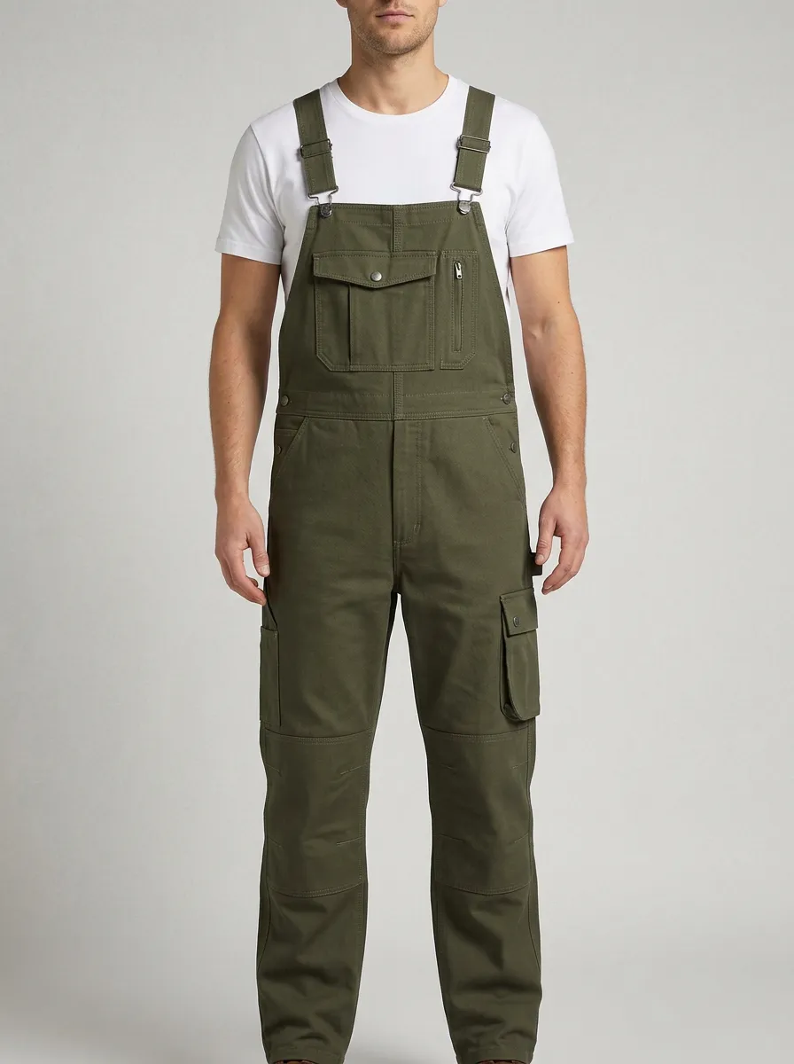 Utility Cargo Workwear Outdoor Men's Workwear Bib Overalls