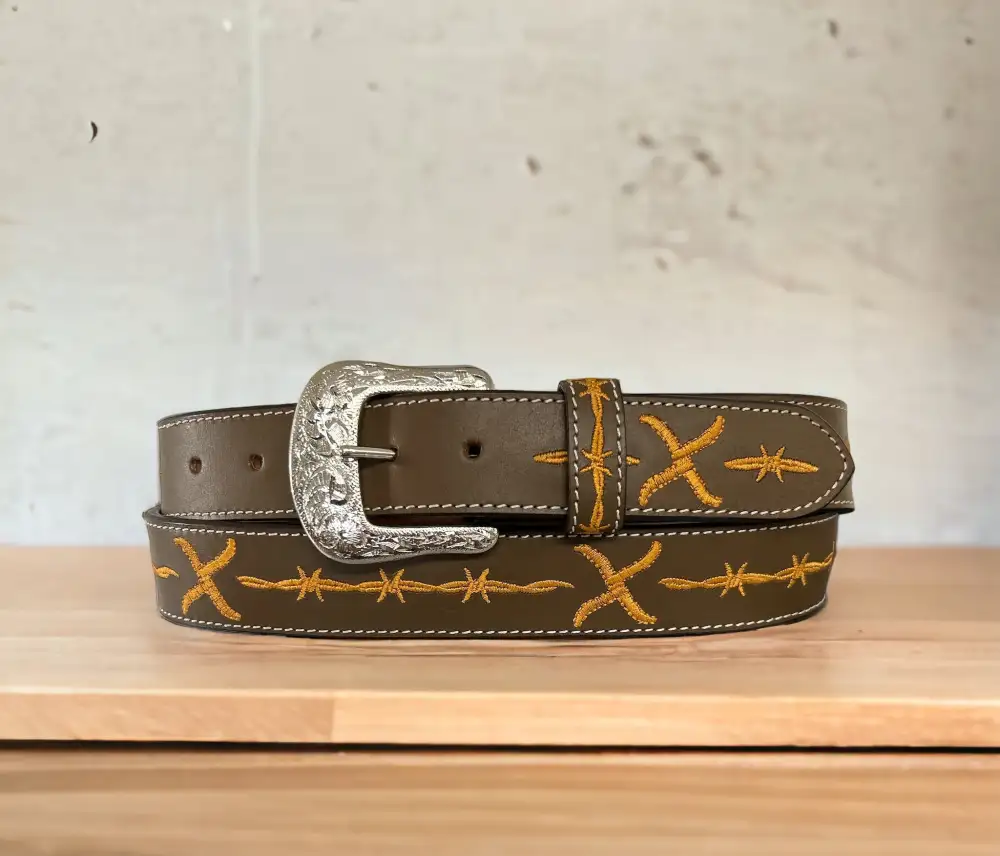 Barbed Wire Genuine Leather Waist Belt