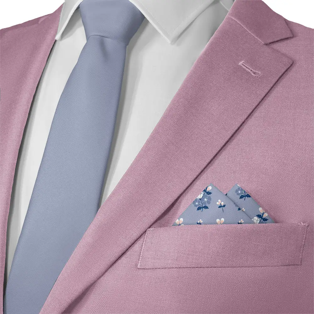 Contemporary Balanced Floral Pocket Square