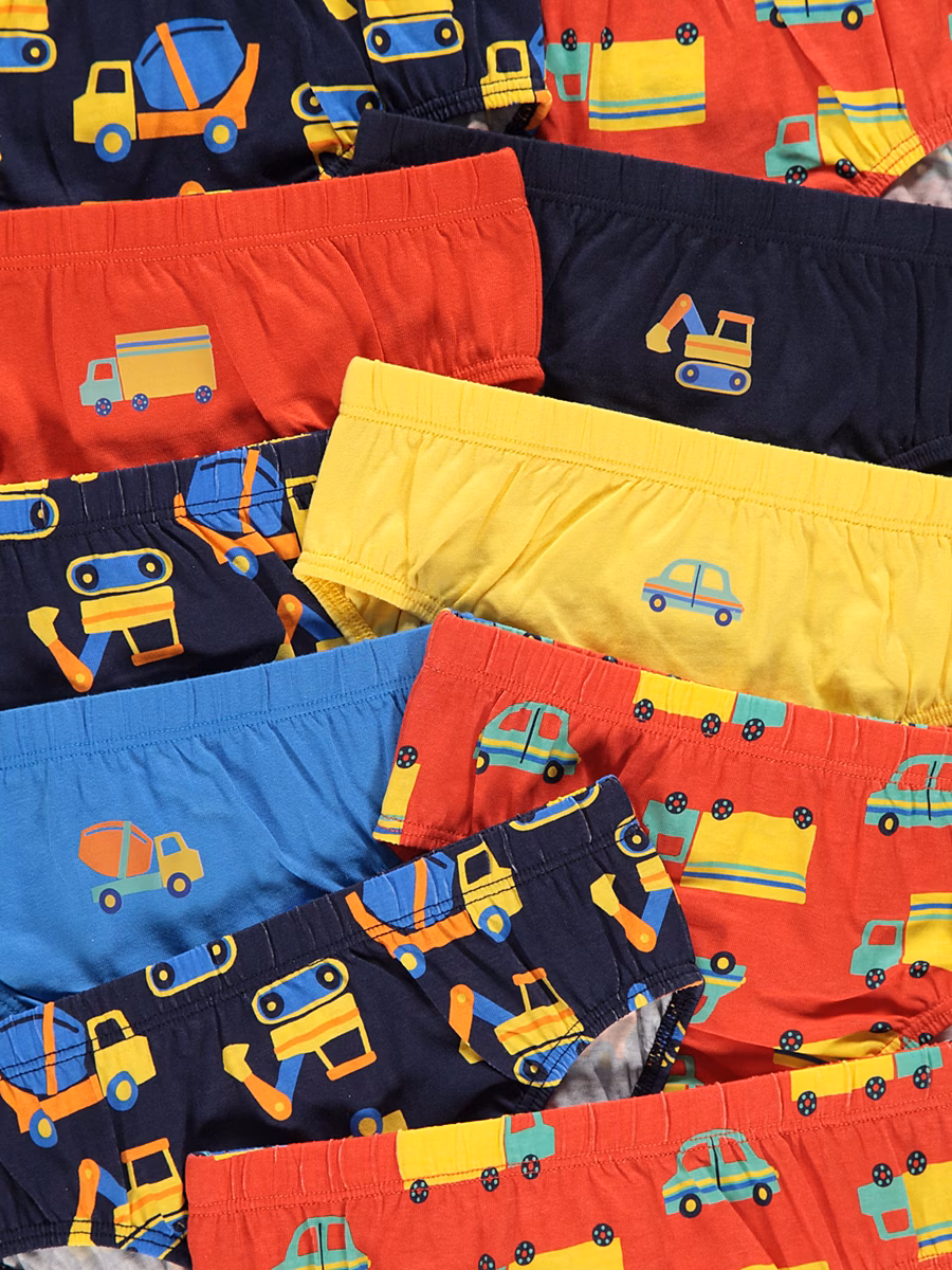 Colourful Vehicle Briefs 10 Pack detail 1