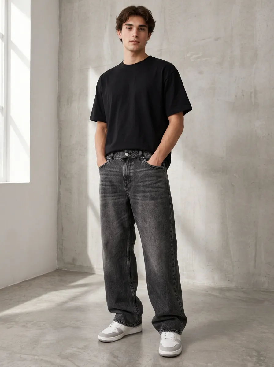 Men's Roomy Utility Loose Fit Jeans