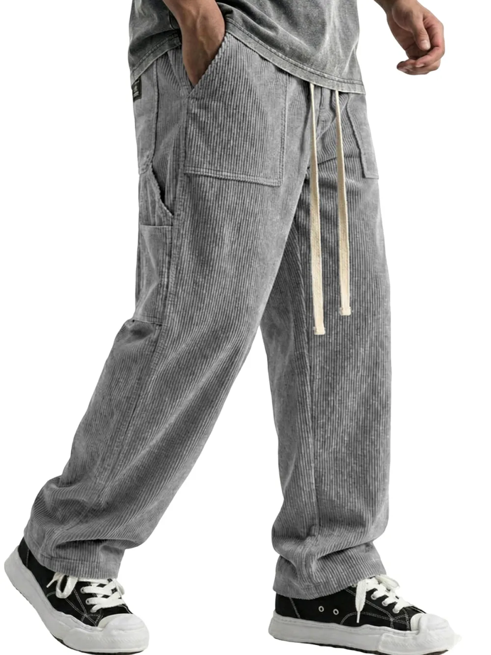 Relaxed Corduroy Pocket Trousers