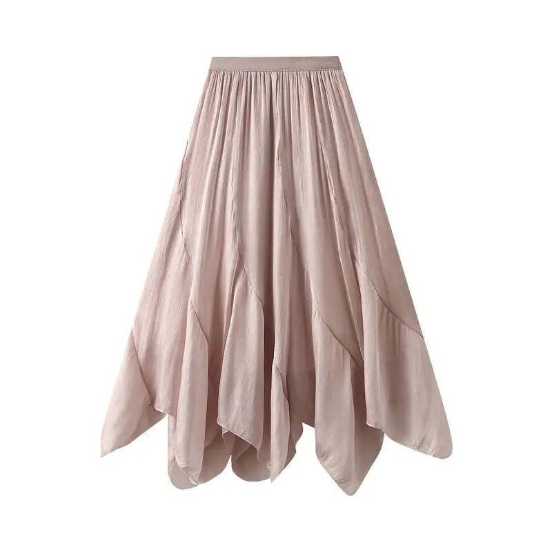 Tailored Irregular Patchwork High Waist Skirt