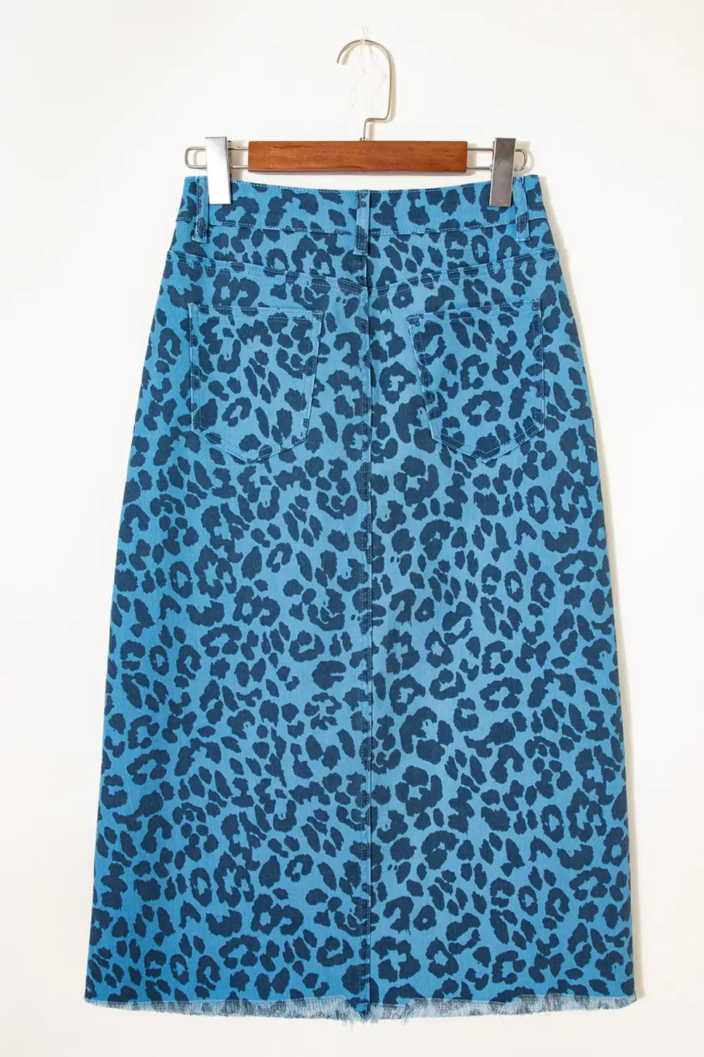 Tailored Denim Printed Skirt
