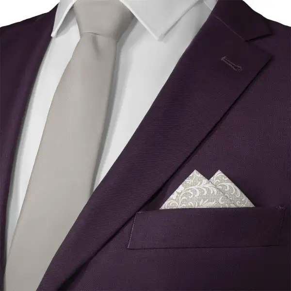 Tailored Timeless Floral Ornate Pocket Square