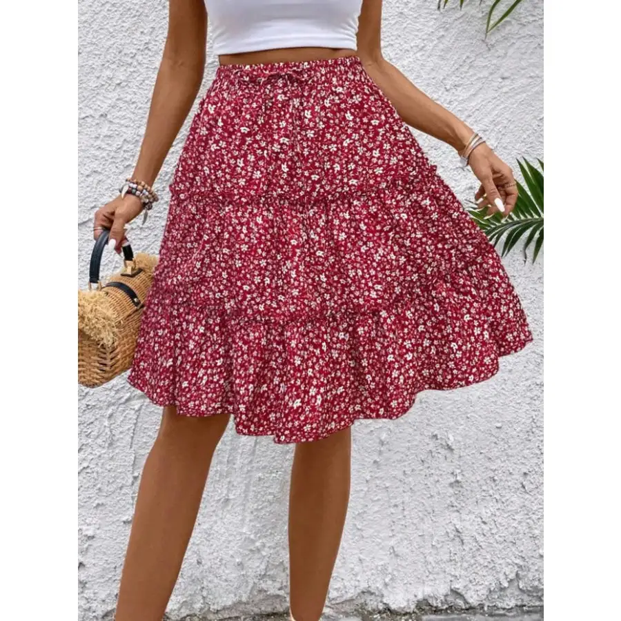 Everyday Print Midi Skirt