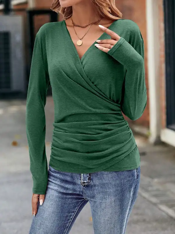 V-Neck Knit Fashion Top