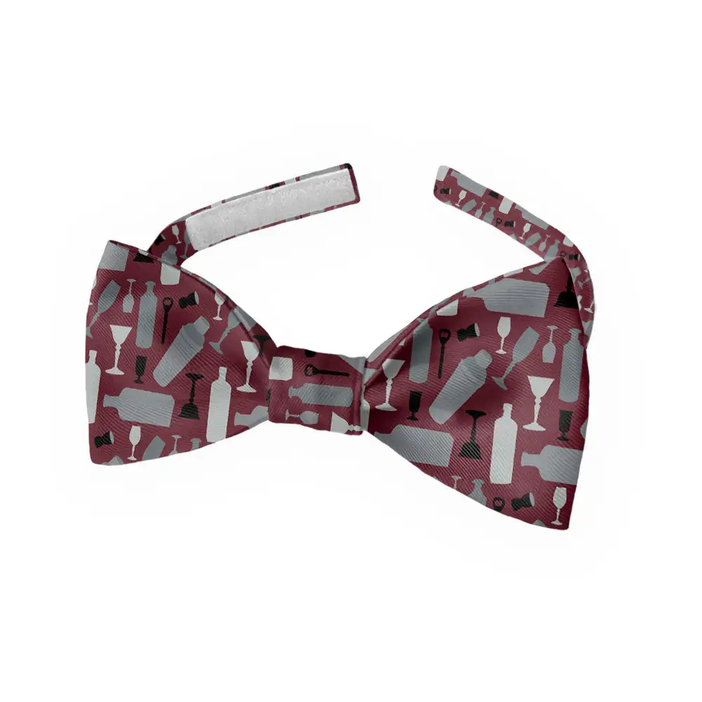 Cocktail Pattern Bow Tie