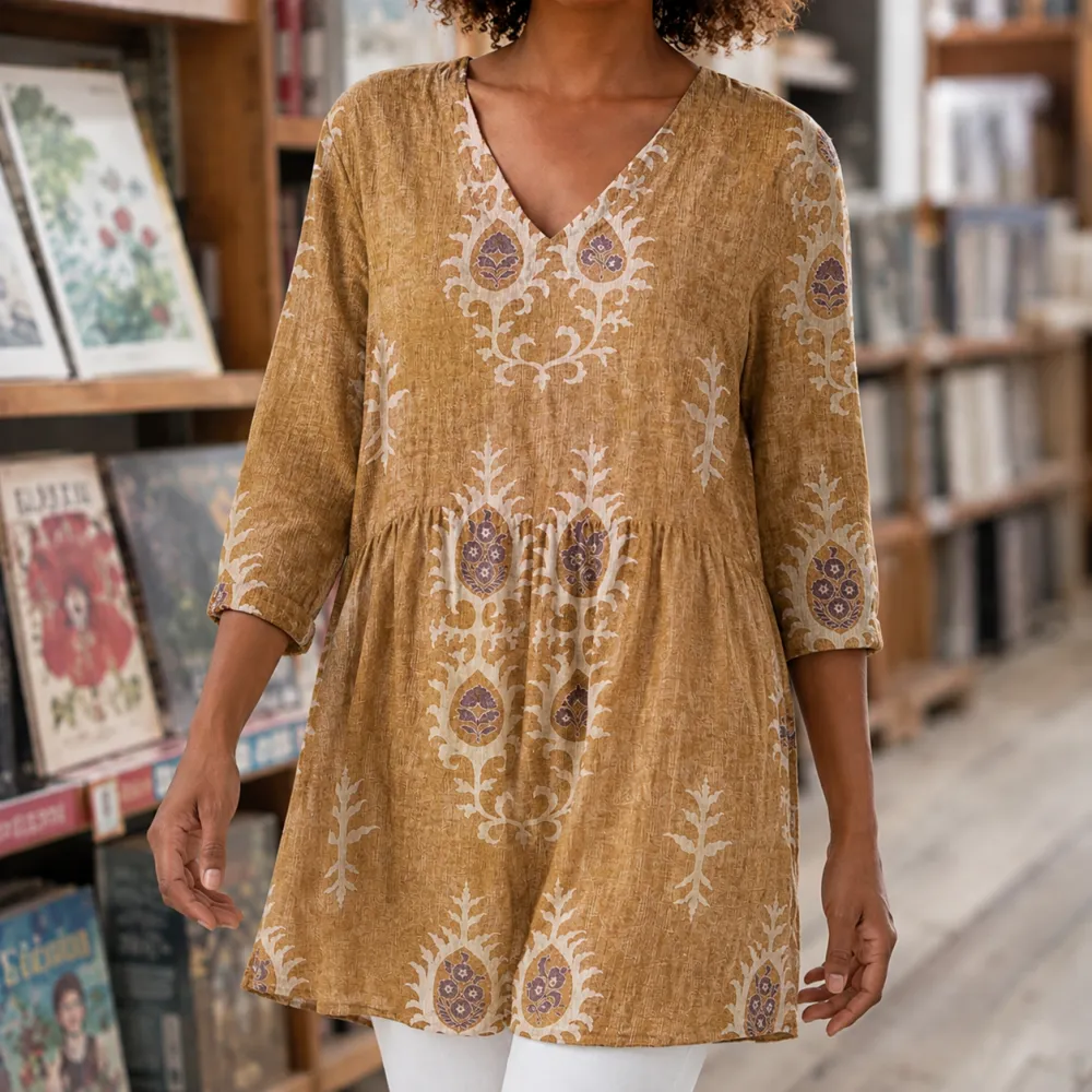 V-Neck Flowing Tunic