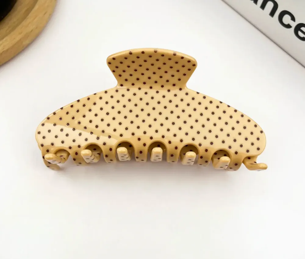 Polka Dot Hair Claw Clip