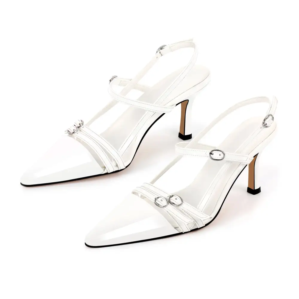 Sleek Pointed Toe Stiletto Slingback Pumps