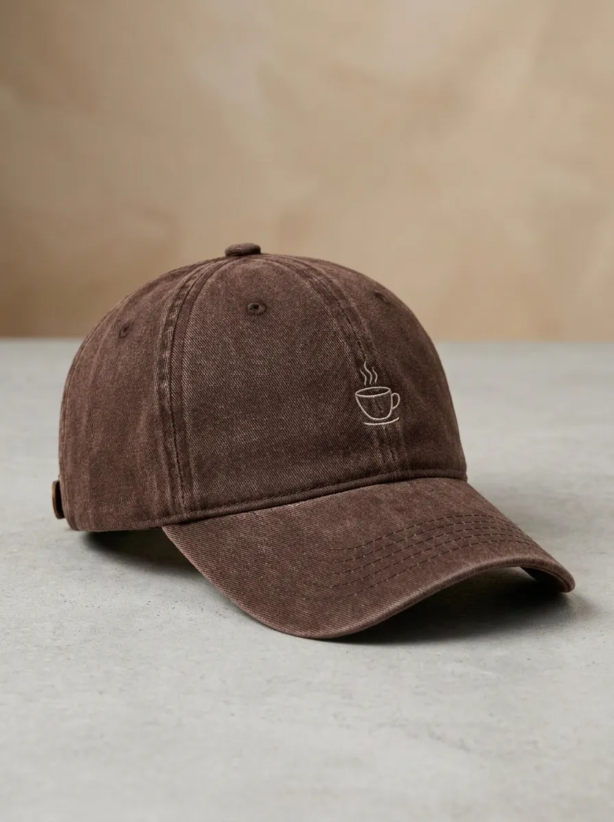 Coffee-Lover Embroidered Minimal Unisex Baseball Cap