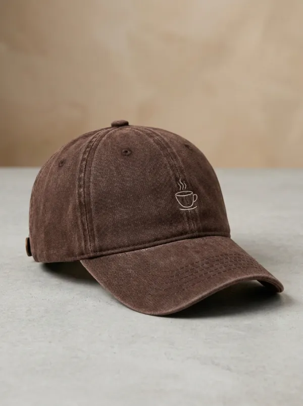 Coffee-Lover Embroidered Minimal Unisex Baseball Cap