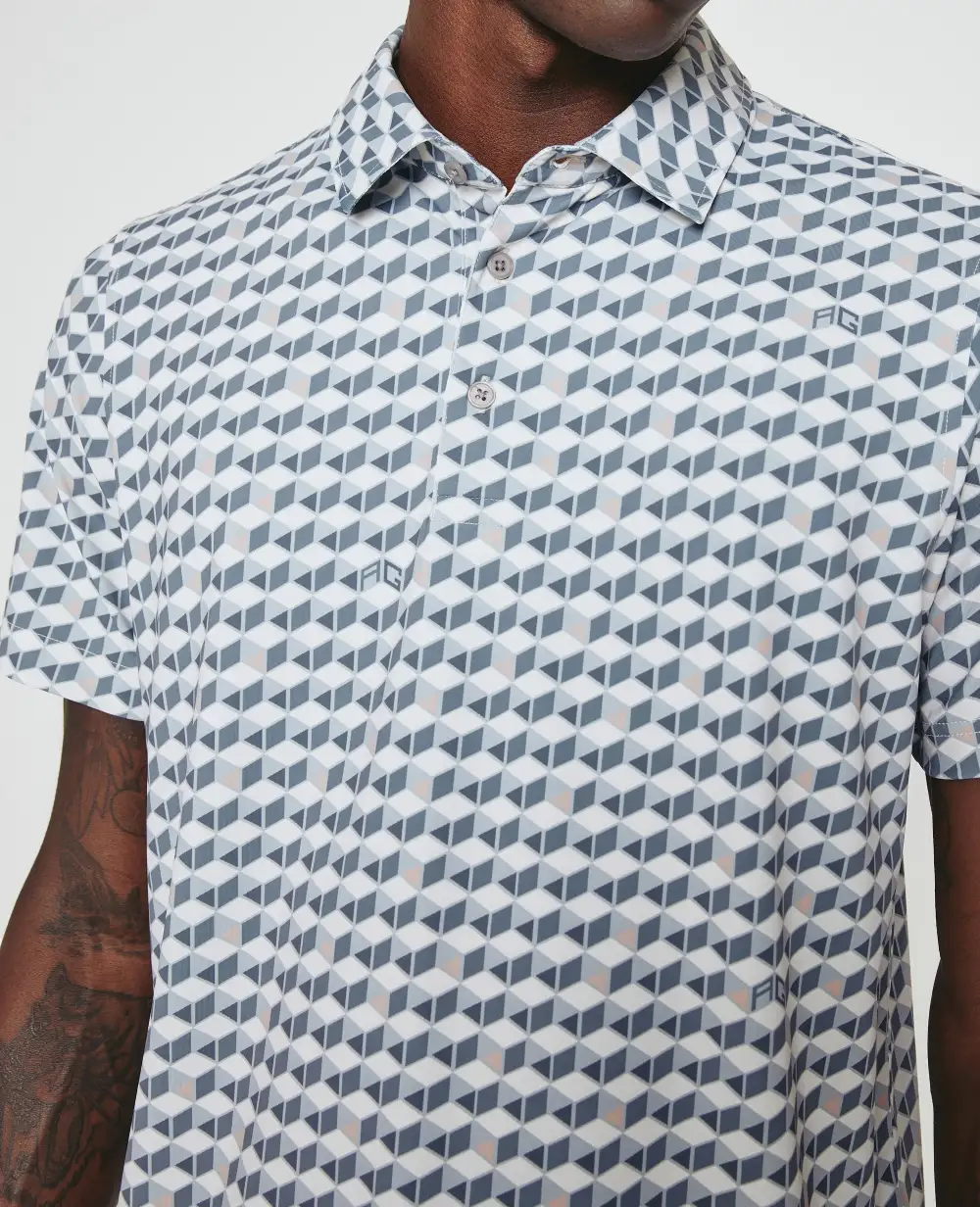 Men's Classic Fit Button Placket Polo Shirt