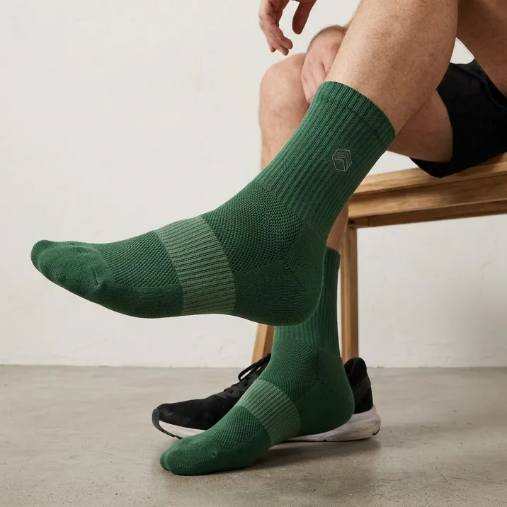 Men's Ribbed Sports Crew Socks