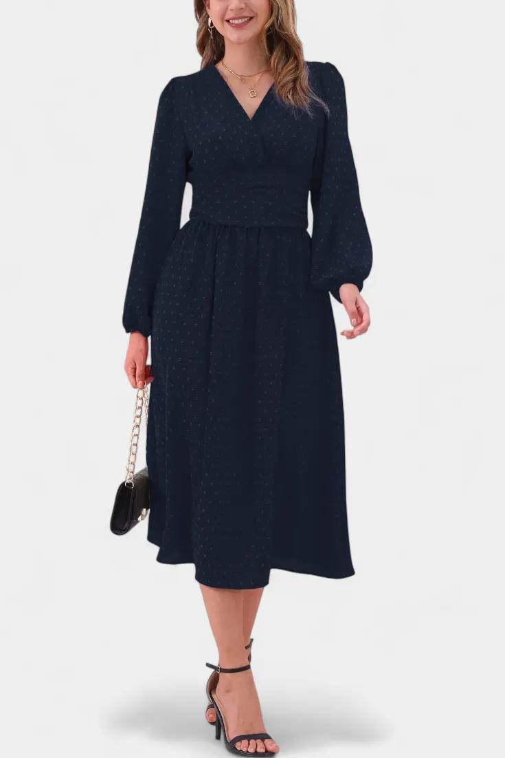 Polka-Dot Midi Dress
