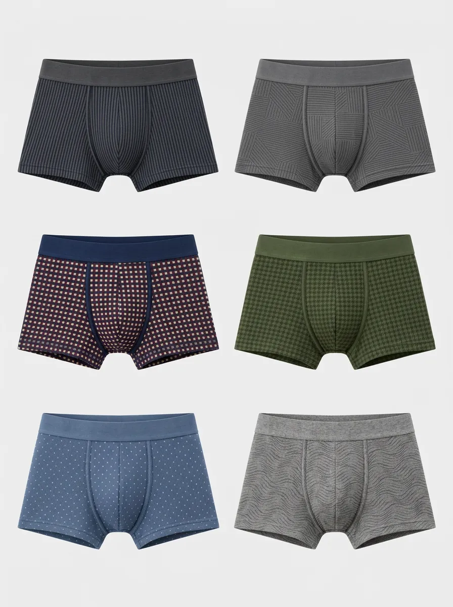 Men's Harbor Geometric Pattern Multi-Pack Printed Boxer Briefs