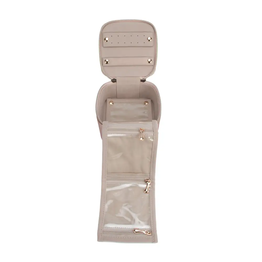 Quilted Travel Jewelry Case with Pouch