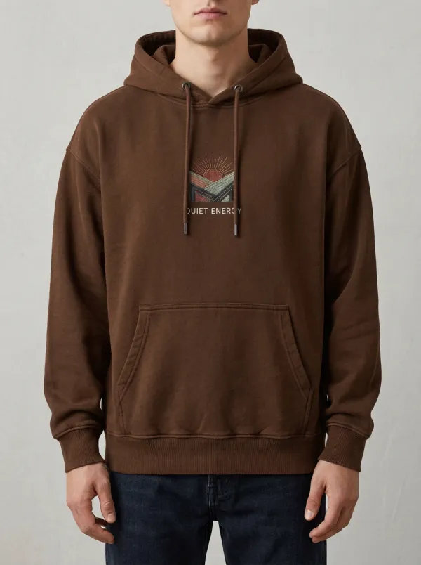 Unisex Quiet Energy Mountain Sun Print Hoodie