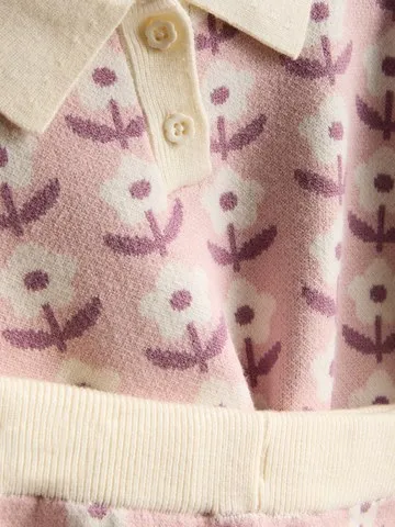 1-9yrs | Floral Jumper and Knit Trousers Set