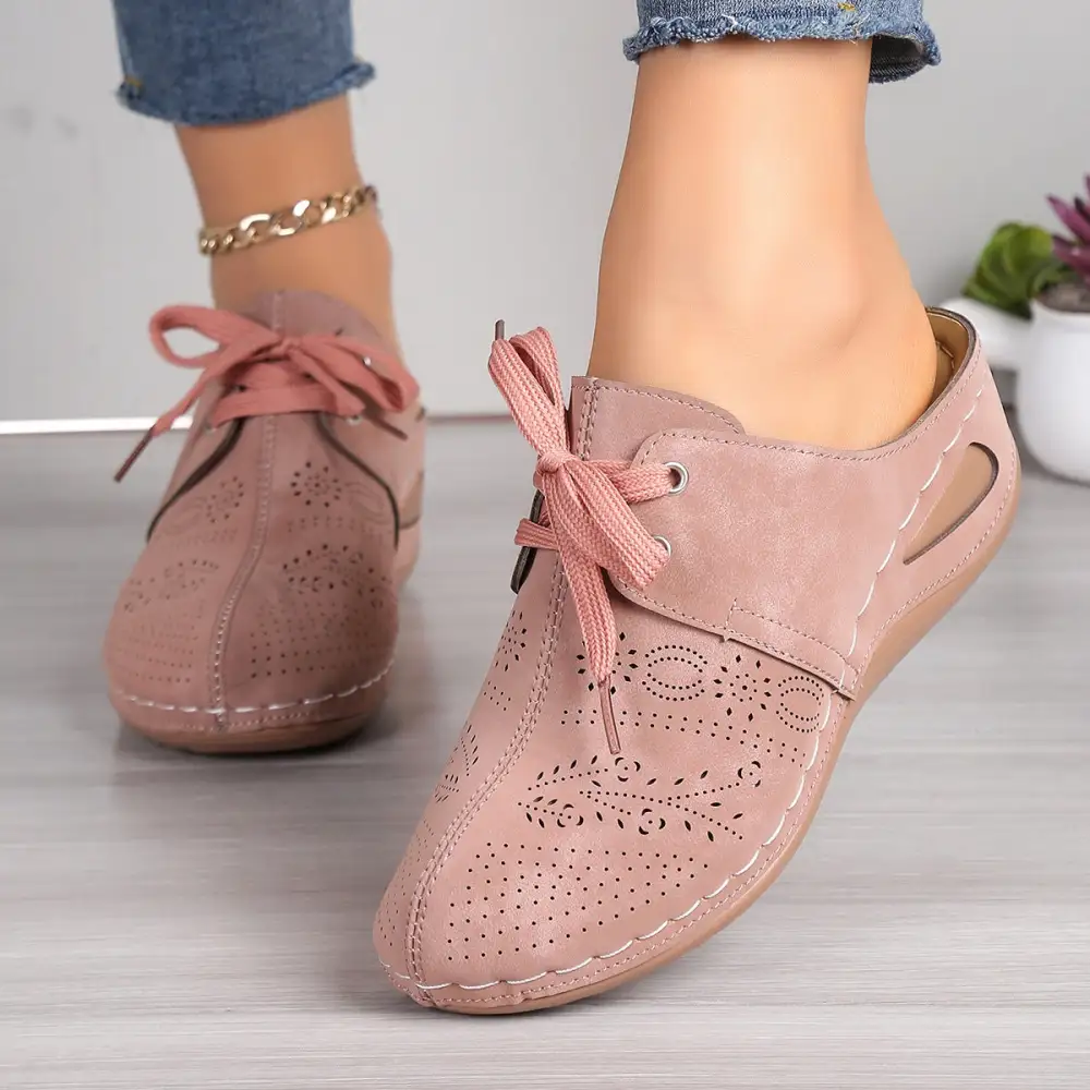 Lace Wedge Sandals