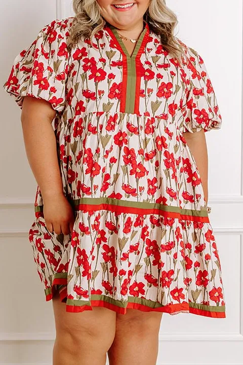 Floral Relaxed Mini Dress with Pockets