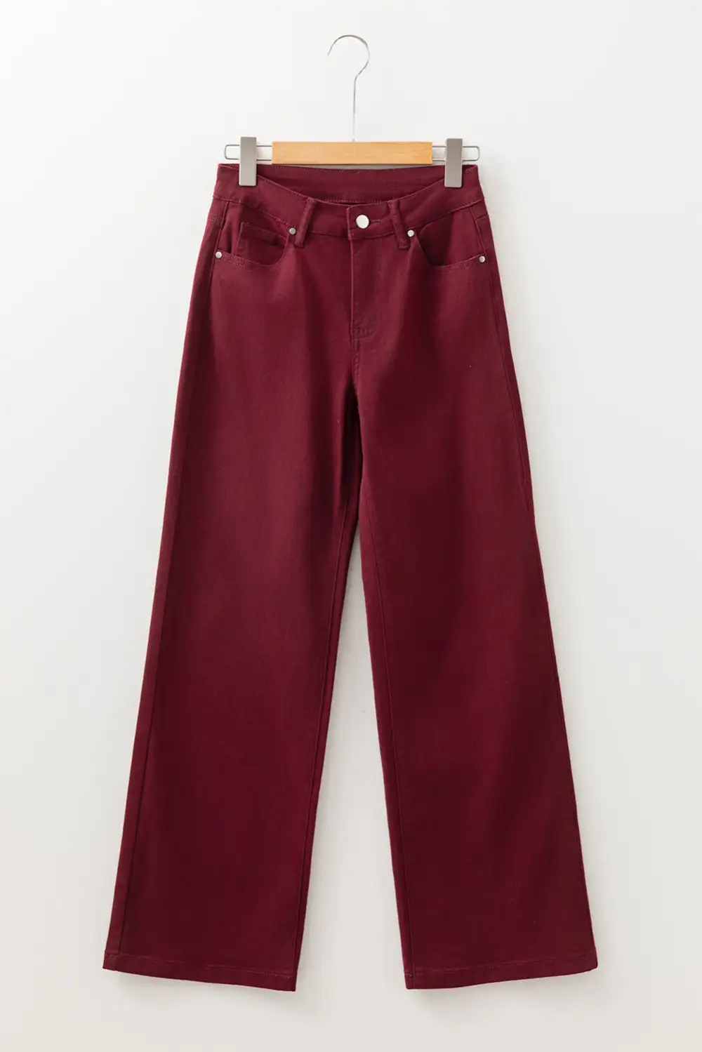 Refined High-Waist Pocketed Straight Leg Jeans